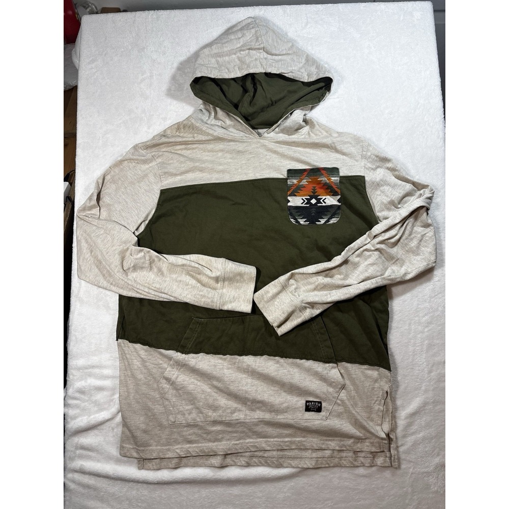 Parish Nation Men's Sweater Pullover Shirt Size XL Green With Hood
